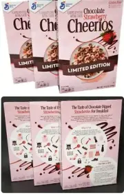 General Mills Choc Strawberry Cheerios Cereal Ltd Edition 10.9oz Sealed Lot Of 3