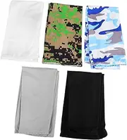 [Generic] 5 Pairs Outdoor Sports Sunscreen Arm Sleeves UV Protection Hand Covers for Summer Activities Elastic Cuff Design Stylish Camouflage Colors for Riding and Hiking
