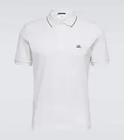 [C.P. Company] C.P. Company Cotton-blend piqué polo shirt AU 87 white