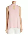 Alison Andrews Womens Blouse Sleeveless Mock Neck Swing Tank. Pink Size S