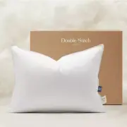 Double Stitch by Bedsure Luxury US White down Pillow, 400 Thread, Firm King Size