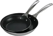 [Le Creuset] Tri-Ply Stainless Steel 2 pc. Nonstick Fry Pan Set (8" Fry Pan & 10" Fry Pan)