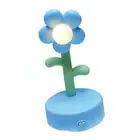 (Blue)Table Lamp Cute Flower Night Light Portable Desk Lamp Decorative For Of