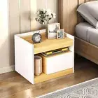 Luxsuite Bedside Table Wooden Side Table End Nightstand with 1 Drawer & Shelf Be