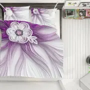 3D Fantasy Flower 329 Bed Pillowcases Quilt King Size