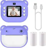 Instant Camera Printing For Kids,Instant Printing Camera For Kids,1080P High Definition Toddler Toy Kids Instant Cameras | The Instant Digital Camera