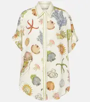 [Alemais] Alémais Sea linen shirt UK 10 white