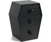 3 Drawer Jewelry Display Box Org for Necklace, Earrings, Bracelets, Rings, Cufflinks, Black