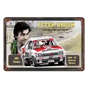 Peter Brock Holden A9x Torana Tin Metal Sign Rustic Look Vintage Man Cave
