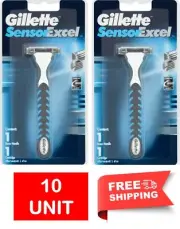 10 X Gillette Sensor Excel Razor Twin Blades Manual