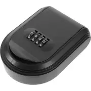Hideaway Combination Lock Key Box Password Door Wall Mounted Safe (Black) 1pc