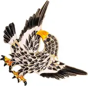 [SAFIGLE] Eagle Bird Corsage Usa Flag Pin Brooch Pin Men Brooch Animal Decor Animal Enamel Pin Animal Shaped Brooch Eagle Enamel Pin Handsome Brooch Party Brooch Prop Alloy Black