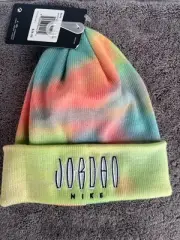 New Nike Air Jordan Jumpman Youth Boy's MVP Stretch Cuff Beanie Hat Tie Dye