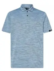 Oakley Men's Gravity Pro Golf Polo Stonewash Blue Heather NWT LARGE