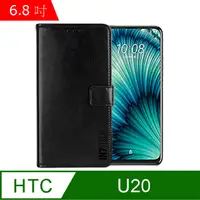 在飛比找PChome24h購物優惠-IN7 瘋馬紋 HTC U20 (6.8吋) 錢包式 磁扣側