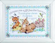 Joan Elliott Counted Cross Stitch Kit 14 Count White Aida Fabric Embroidery Kit