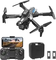 Remote Control Drone with Dual Camera 4K Headless Foldable Quadcopter with Obstacle Avoidance Function, Optical Flow Positioning, Gesture Photography with Storage Box, 3
