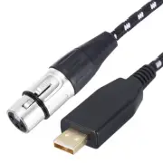 USB Microphone Cable, USB Male to XLR Female Cable Adapter, 10ft
