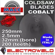 MACC Cold Saw Blade 250mm x 32mm HSS Circular Cobalt Disc Cutting Steel Metal