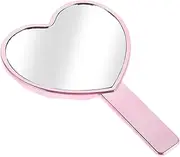 ASAKKURA Cute Heart Shape Handheld Makeup Mirror Portable Mirror for Women for Travel Classroom Bathroom