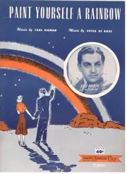 BLUE BARRON/SIGMAN "PAINT YOURSELF A RAINBOW" SHEET MUSIC-1951-RARE-NEW-MINT!!