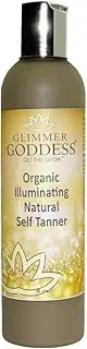 Glimmer Goddess Organic, All Natural Sunless Tanner Lotion. Creates a Lucious, Buildable Golden Tan with Each Application