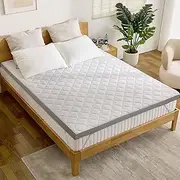 Extra Firm Mattress Topper Queen Size 3 Inch, Pain Relieving Foam Bed Topper for Extra Support, High-Density Foam Mattress Pad with Removable Cover, No Smell, CertiPUR-US Certified, 80'' x 60''