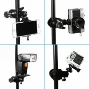 4Pcs DSLR Camera Phone Flash Light Stand Bracket Holder Clamp Mount W/ 1/4" Cilp