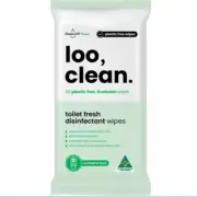 12 x 60pk CLEANLIFE Flushable Plastic Free Wipes Loo Clean Toilet disinfectant