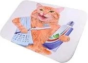 CIYODO 1Pc Funny Cat Pattern Non Slip Floor Mat Bathroom Kitchen Door Mat Easy to Clean Skid Ground Pad for Living Bedroom Entrance Hall
