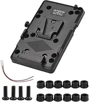 Domary RL-IS2 V-Mount V-Lock DIY Power Supply Battery Plate for BMCC BMPCC Camcorder Monitor LED Video Light