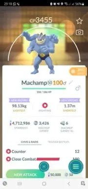 Machamp ( Maxed Out To Level 50 ) Pokemon Trade Go