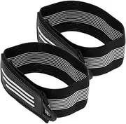[T TOOYFUL] TOOYFUL 1 Pair Cycling Bike Cycle Elastic Pants Trousers Band Leg Strap, Black, 35mm