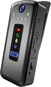 SPIKECAM Body Camera with 360° Rotational Strong Clip, 8-Hour Battery Life, Small Body Cameras with Audio Video and Night Vision for Personal Security, and Wearable Bodycam Camera with Sound, 64GB
