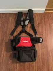 NEW Husky Bag Pouch 9Pocket Heavy Duty Work Tool Belt With Suspenders