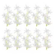 16Pcs 7" Artificial Orchid Flower Floating Candles Simulation Flower White