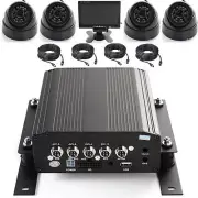 4Ch Car Hard Drive Mobile DVR HDD SD+Video Power Cable+4 Camera+7" LCD Screen
