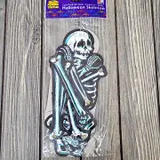 2 Pack Hanging Scary Skeleton 22" Jointed Die Cut Kmart Vintage Halloween NEW