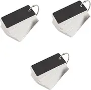 FUNOMOCYA 3sets Blank Alphabet Cards Binder Ring Literacy Notepads Portable Stationery for School Office Study 100pcs*3