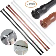 2PCS Heavy-Duty Steel Tension Curtain Rod Spring Load 15-44inch Curtain Pole