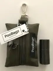 Dog Poo Bag Dispenser - Handmade - Olive Green