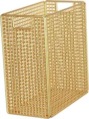 Kdjuope Mat Storage Basket Linen Basket Baseier Angle Storage Organizer Training Organizer for College, Gold