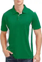 [TIHEEN] Mens Big&Tall Golf Polo Shirts Dry Fit Short Sleeve Print Performance Moisture Wicking Sports Casual Polo Shirt M-7XL