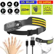 USB Rechargeable Waterproof 3x LED Headlamp Headlight Head Light Flashlight
