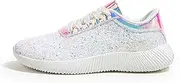 [LUCKY STEP] Women's Glitter Shoes Sparkly Lightweight Metallic Sequins Tennis Sneakers