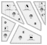 Crazier Eight 8" Non-Slip Quilt Rulers from Creative Grids, #CGRMT7