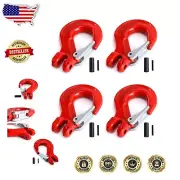 Grade 80 Drop Forged Clevis Slip Hook Set - 4400 lbs Load Capacity, 4 Pieces