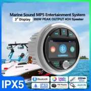 Boat Radio MP5 Marine Stereo Source Media Player AM FM RDS Receiver Bluetooth AU