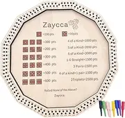 Dice Board,Classic Dice Board - Wooden Portable Small Funny Entertainment Game Tray for Family Fun Adults Women Men Home Travel Parties