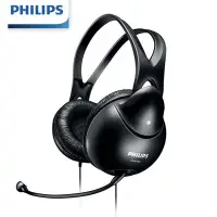 在飛比找Yahoo奇摩拍賣-7-11運費0元優惠優惠-強強滾~Philips 飛利浦頭戴式電腦耳機麥克風 有線耳機